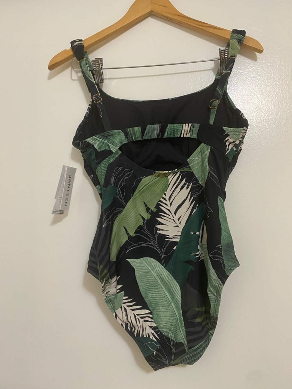 Jantzen Black Jolie One Piece Black Boho Palm - Picture 5 of 9